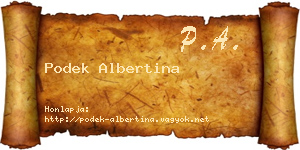 Podek Albertina névjegykártya